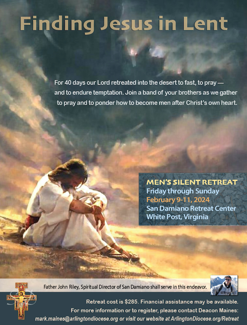 Finding Jesus in Lent 2024 retreat flyer